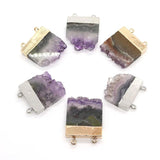 Amethyst Stone Gold-plated Pendant for Homemade Necklace