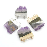 Amethyst Stone Gold-plated Pendant for Homemade Necklace