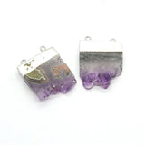 Amethyst Stone Gold-plated Pendant for Homemade Necklace