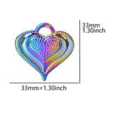 10PCS/Lot Love Heart Pendant Charm Alloy for Jewelry DIY