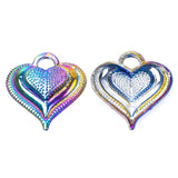 10PCS/Lot Love Heart Pendant Charm Alloy for Jewelry DIY