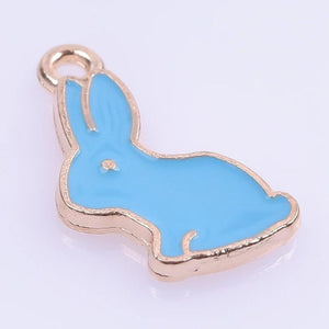 50 Pcs Rabbit Pendants for DIY Jewelry Making Supplies