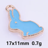 50 Pcs Rabbit Pendants for DIY Jewelry Making Supplies