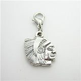 20pcs Indian Charms Dangle Charms Lobster Clasp Macroporous Beads DIY Jewelry