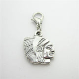 20pcs Indian Charms Dangle Charms Lobster Clasp Macroporous Beads DIY Jewelry