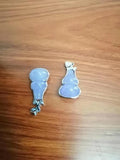 2PCS Purple Natural Jade Lagenaria Siceraria Pendants