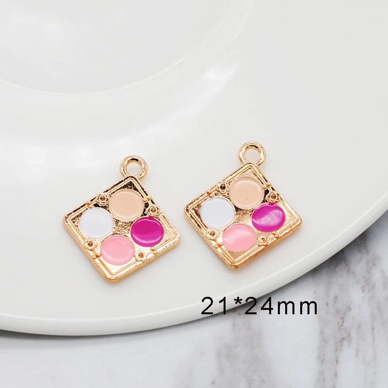 20pcs Makeup Smile Face Charms Pendant for DIY Jewelry
