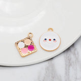20pcs Makeup Smile Face Charms Pendant for DIY Jewelry