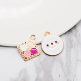 20pcs Makeup Smile Face Charms Pendant for DIY Jewelry