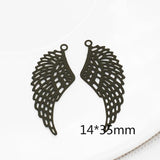 20pcs Red Filigree Charms Earring Wings Pendant 14*35mm