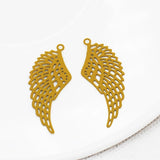 20pcs Red Filigree Charms Earring Wings Pendant 14*35mm