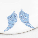 20pcs Red Filigree Charms Earring Wings Pendant 14*35mm