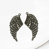 20pcs Red Filigree Charms Earring Wings Pendant 14*35mm