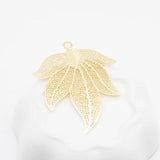 Brass Maple Leaf Pendant 50x40MM for Necklace Jewelry Making