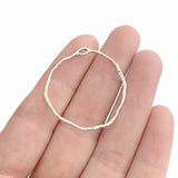 30 Antique Silver Irregular Round Charms Pendants for Earrings