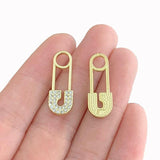 10 Pcs Crystal Rhinestone Charms for Necklace Making 26x10mm