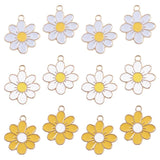 Daisy Flower Pendant Charm Jewelry Enamel Pendants Keychain Necklace