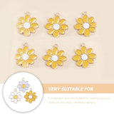 Daisy Flower Pendant Charm Jewelry Enamel Pendants Keychain Necklace