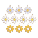 Daisy Flower Pendant Charm Jewelry Enamel Pendants Keychain Necklace