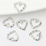 Hollow Heart Charms Pendant 10PCS/lot DIY Necklace Making Jewelry Findings