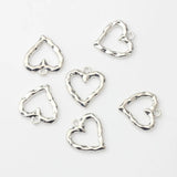 Hollow Heart Charms Pendant 10PCS/lot DIY Necklace Making Jewelry Findings