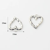 Hollow Heart Charms Pendant 10PCS/lot DIY Necklace Making Jewelry Findings