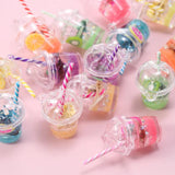 10pcs Mixed Fruit Juice Lemon Drink Cup Charms Pendant Earrings Keychain
