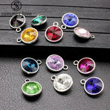 10Pcs Birthstone Crystal Charms for Jewelry Making Necklace Bracelet