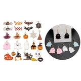 23Pcs Mixed Halloween Metal Enamel Charm for Jewelry Making Supplies