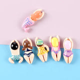 18 Pcs Swimming Man Resin Charms for Necklace Keychain DIY Making