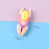 18 Pcs Swimming Man Resin Charms for Necklace Keychain DIY Making