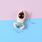 18 Pcs Swimming Man Resin Charms for Necklace Keychain DIY Making