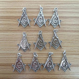 10pcs Antique Masonic Mason Symbol Charms for Jewelry Making