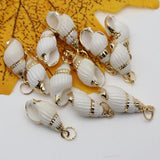 Natural Shell Pendant Snails Conch Charms Jewelry Making DIY Accessories