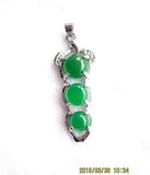 2PCS Natural Green Jade Pendants