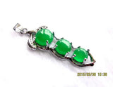 2PCS Natural Green Jade Pendants