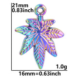 10pcs Maple Tree Leaf Charms Metal Pendant For Jewelry Making Earrings Crafts