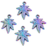 10pcs Maple Tree Leaf Charms Metal Pendant For Jewelry Making Earrings Crafts