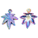 10pcs Maple Tree Leaf Charms Metal Pendant For Jewelry Making Earrings Crafts
