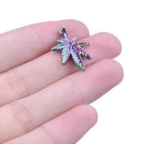 10pcs Maple Tree Leaf Charms Metal Pendant For Jewelry Making Earrings Crafts