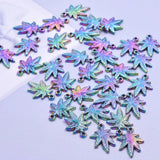 10pcs Maple Tree Leaf Charms Metal Pendant For Jewelry Making Earrings Crafts