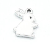 20Pcs Oil Bunny Charms for Jewelry Making Earrings Necklace Key Chains