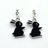 20Pcs Oil Bunny Charms for Jewelry Making Earrings Necklace Key Chains