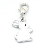 20Pcs Oil Bunny Charms for Jewelry Making Earrings Necklace Key Chains