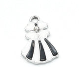 20Pcs Noble Skirt Charms Enamel Pendants for Jewelry Making