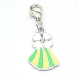 20Pcs Noble Skirt Charms Enamel Pendants for Jewelry Making
