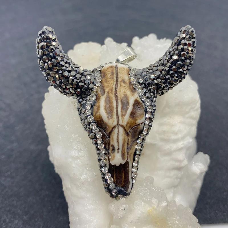 Coffee Cow Head Acrylic Pendant Necklace for DIY Jewelry Making