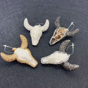 Coffee Cow Head Acrylic Pendant Necklace for DIY Jewelry Making