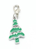20Pcs Christmas Tree Charms Enamel Pendants for Jewelry Making