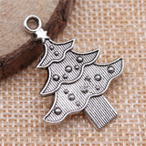 10pcs Christmas Tree Charms Antique Silver Jewelry Pendant Accessories